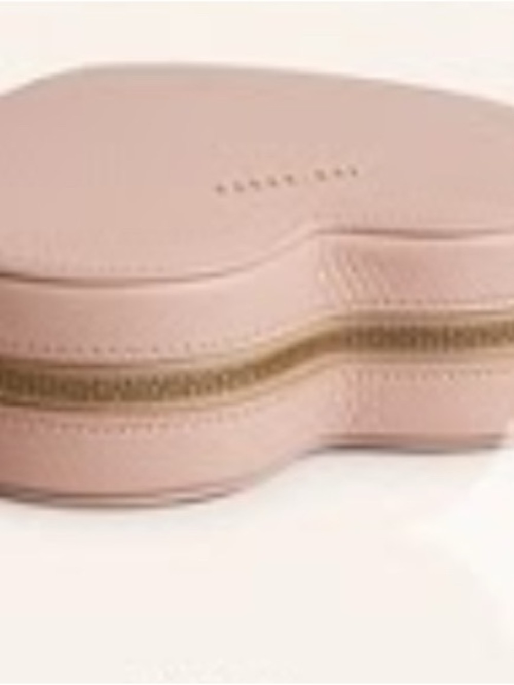 Ted Baker Pale Pink Pebbled Leather Heart-Shaped Crossbody Bag  gold -accents - Picture 6 of 15